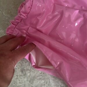 Pink Shiny Ruffled Skirt